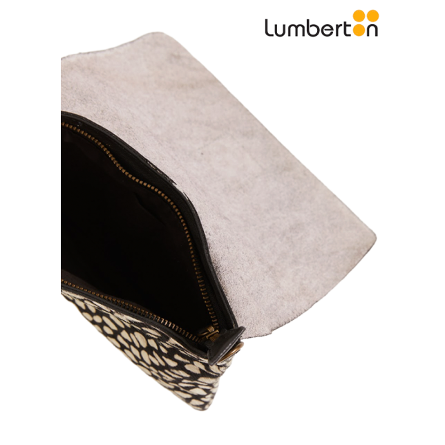 Bolso animal print negro BL910