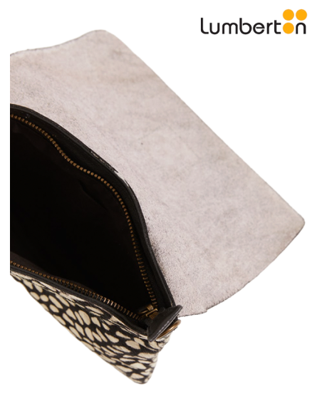 Bolso animal print negro BL910