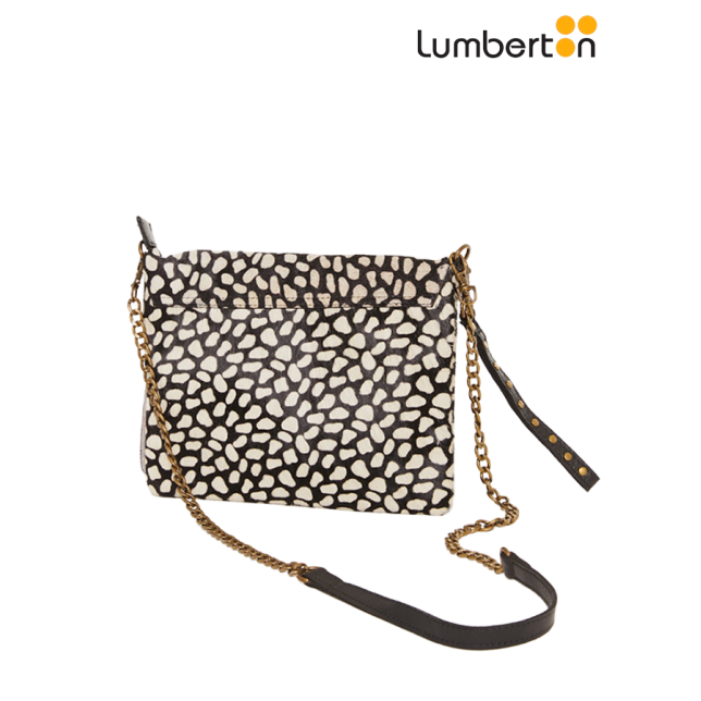 Bolso animal print negro BL910
