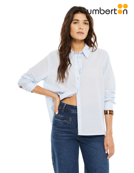 Camisa gris azulado A906R