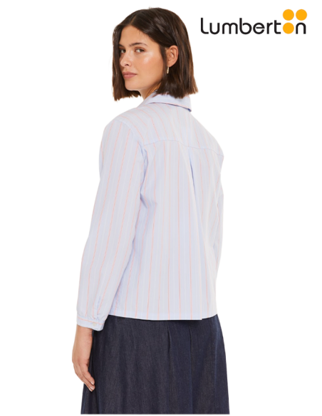 Camisa rayas azul A911R