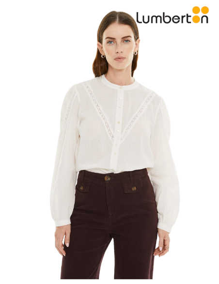 Camisa puntilla blanca CA913