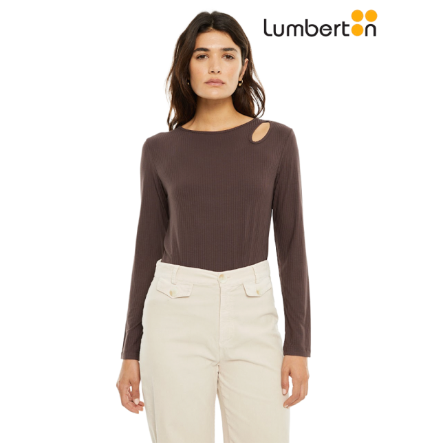 Camiseta canalé cut-out CT910