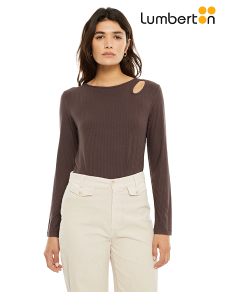 Camiseta canalé cut-out CT910