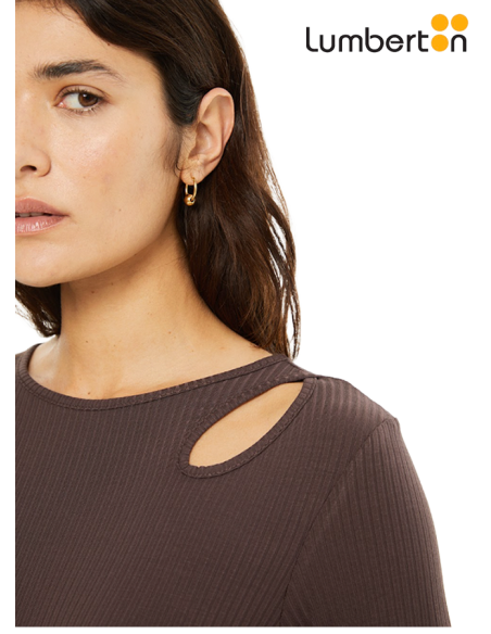 Camiseta canalé cut-out CT910