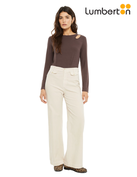 Camiseta canalé cut-out CT910
