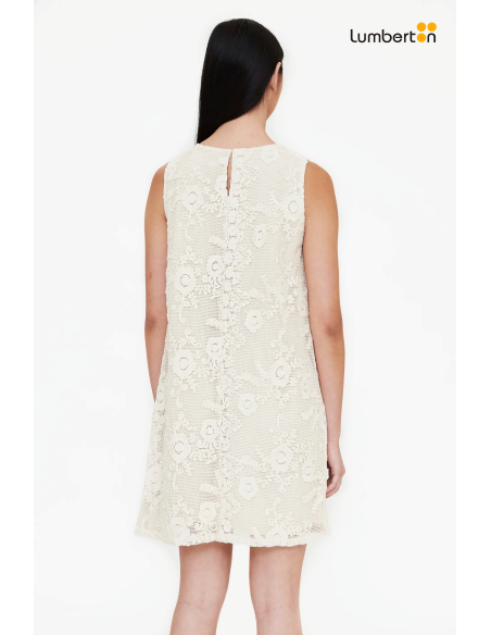 Vestido Corto Crochet Crudo11263 Wild Pony