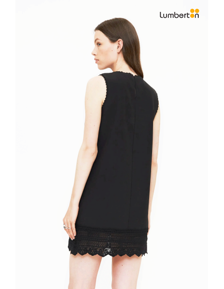 Vestido Corto Negro Con Encaje11275 Wild Pony
