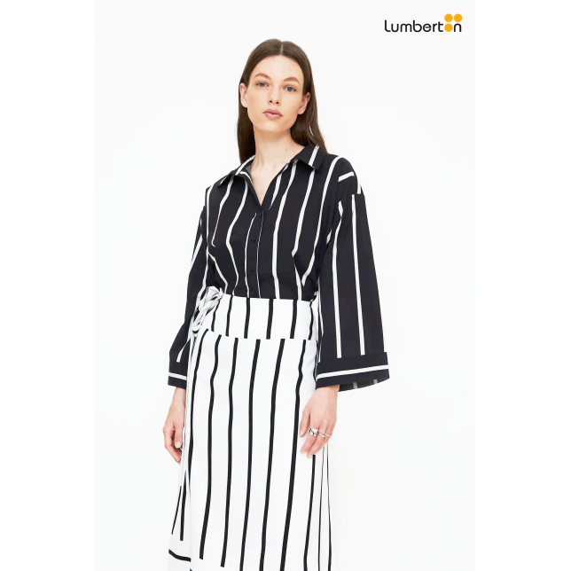 Camisa Negra Rayas Blancas41221 Wild...