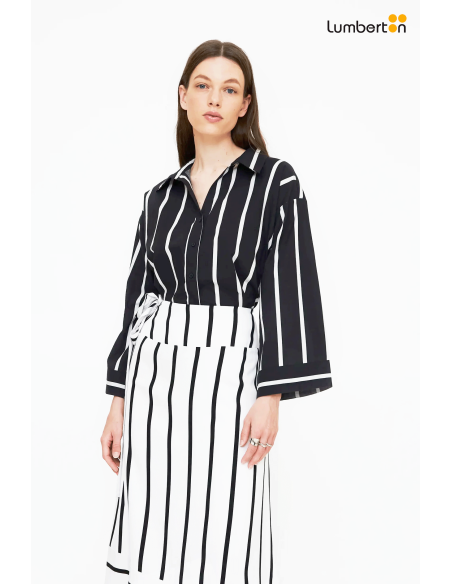Camisa Negra Rayas Blancas41221 Wild Pony