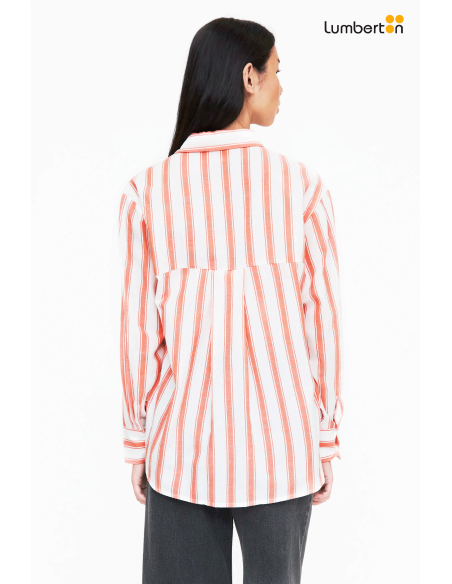 Camisa Blanca Rayas Naranjas41224 Wild Pony