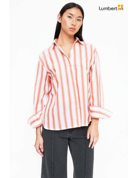 Camisa Blanca Rayas Naranjas41224 Wild Pony