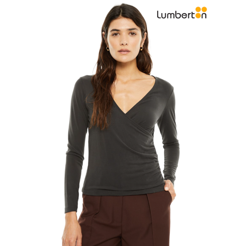 Camiseta m/l escote cruzado...