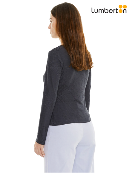 Camiseta jacquard gris oscuro CT919