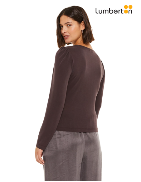 Camiseta con frunce en hombro T961R