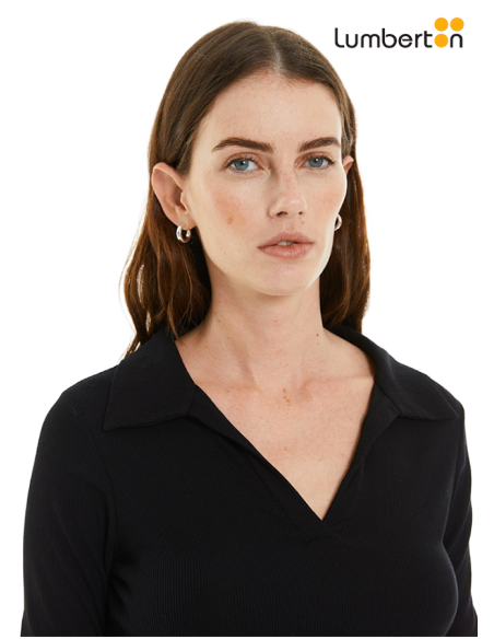 Camiseta polo negra CTO20