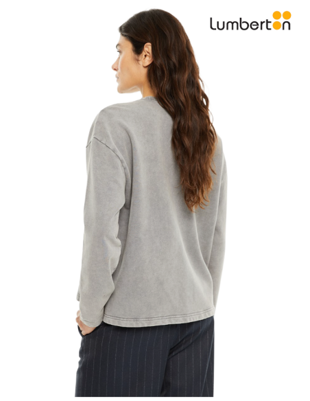 Sudadera embrossed gris oscuro SU905