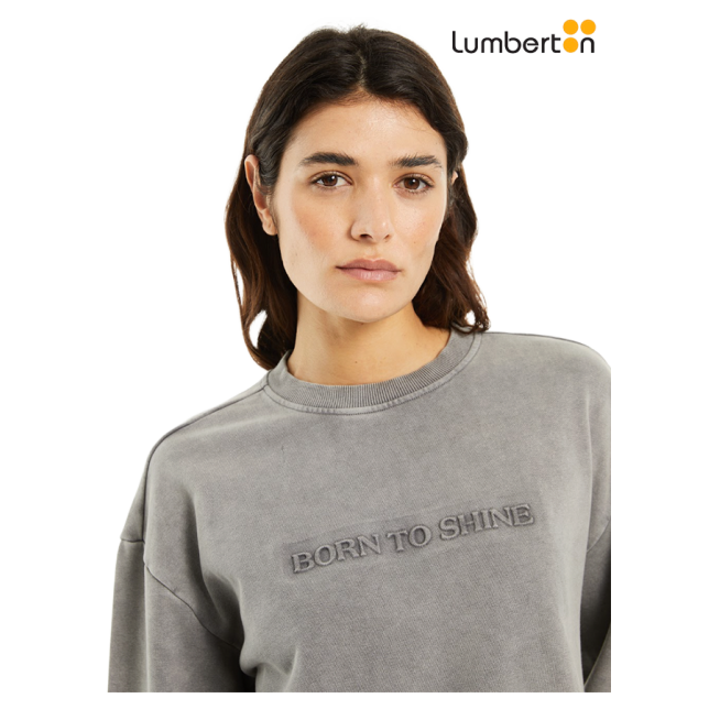 Sudadera embrossed gris oscuro SU905