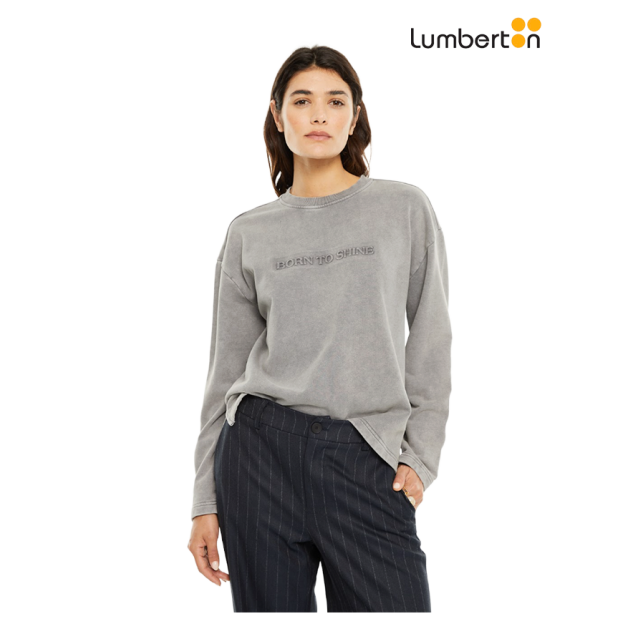Sudadera embrossed gris oscuro SU905