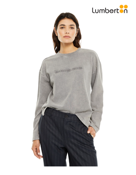 Sudadera embrossed gris oscuro SU905