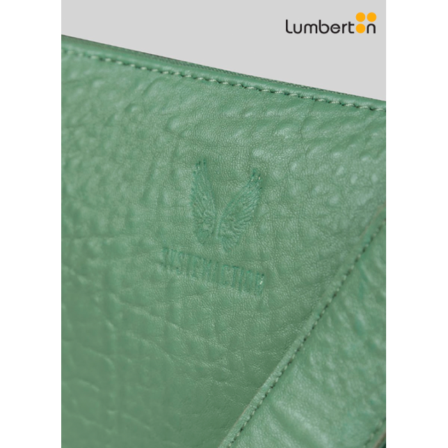 Bolso piel verde con cadena BL71V