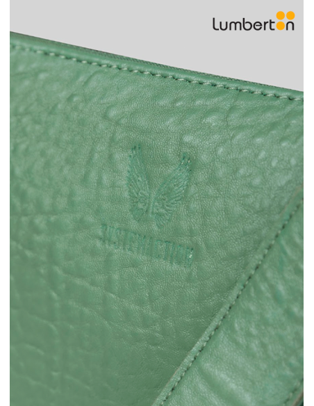 Bolso piel verde con cadena BL71V