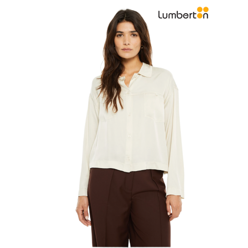 Camisa satinada con... 2
