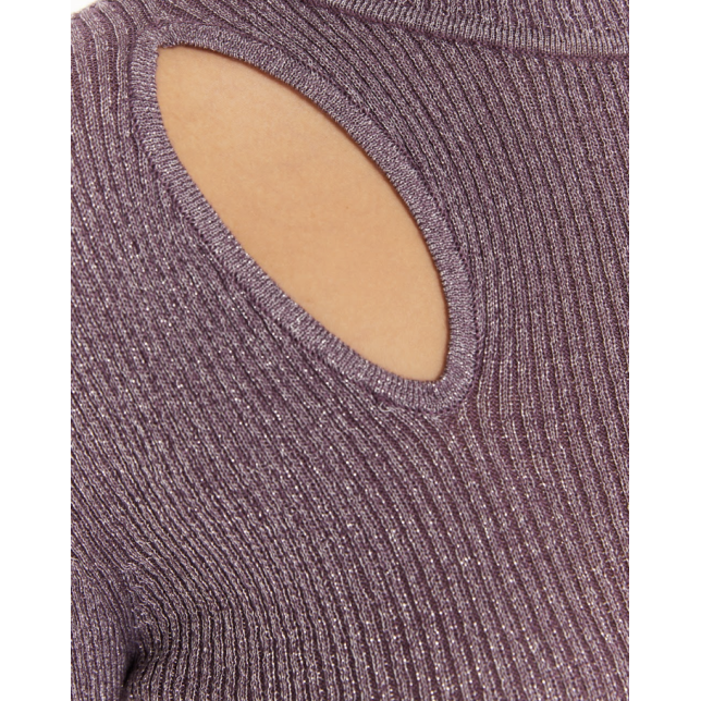 Jersey lurex cutout Morado JEN27