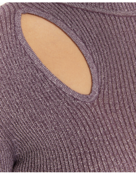 Jersey lurex cutout Morado JEN27