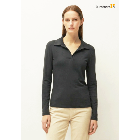 Camiseta Escote Polo Gris...