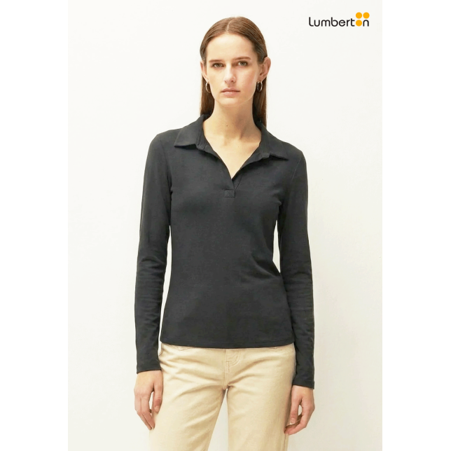 Camiseta Escote Polo Gris...