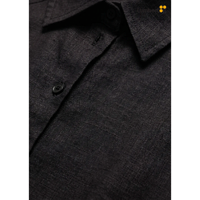 Camisa Lino Escote Camisero...