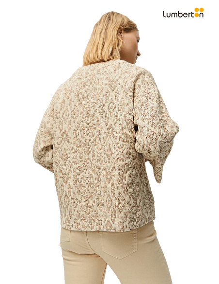 Chaqueta Jaquard BeigeCQ126 Systemaction
