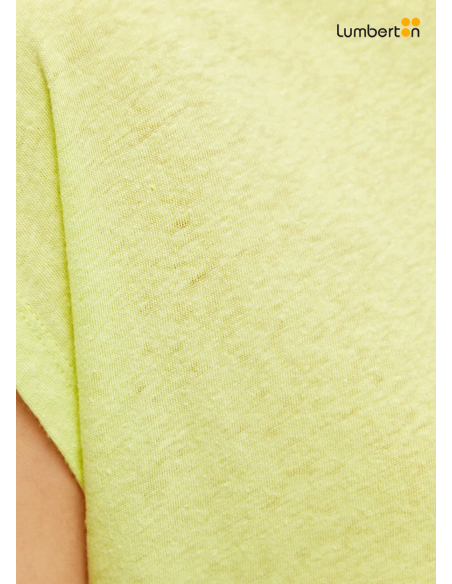 Camiseta Lino Manga Corta Verde LimaCT419 Systemaction