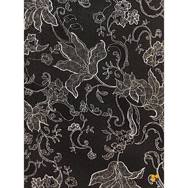 Falda Gris Oscuro Estampado Floral...