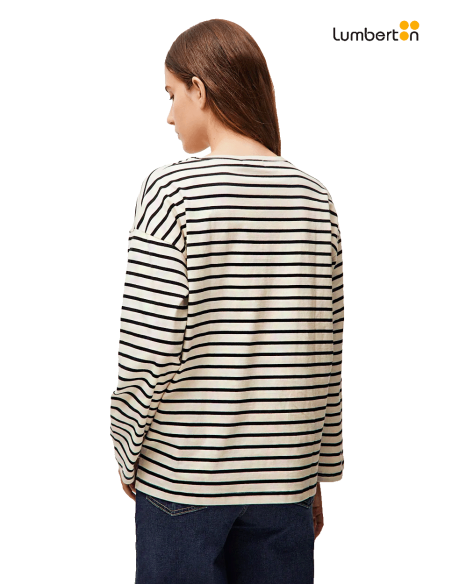 Sudadera Rayas Negras/Blancas M/LCT832 Systemaction