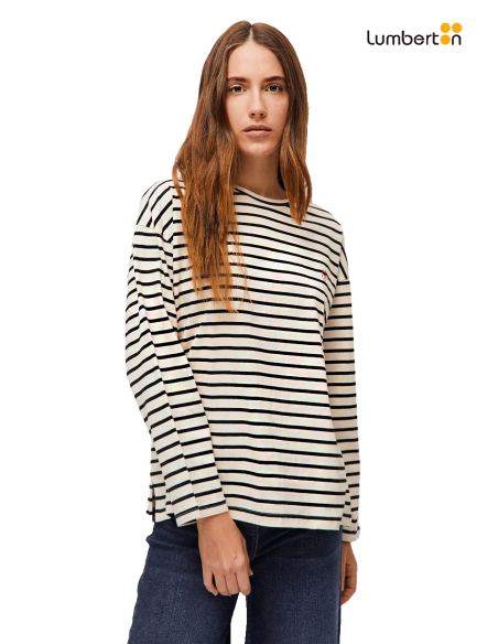 Sudadera Rayas Negras/Blancas M/LCT832 Systemaction