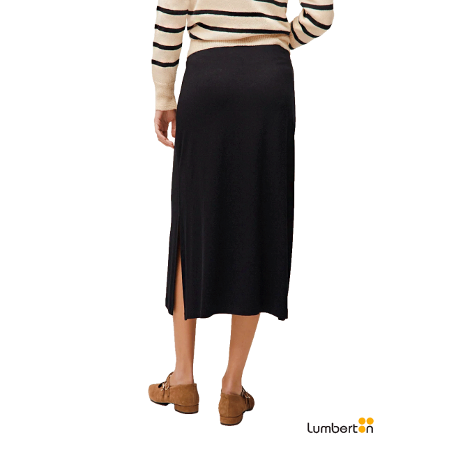 Falda Midi Negra Goma CinturaFA701...