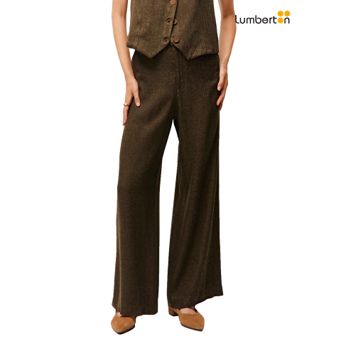 Pantalón Ancho Goma Detrás...