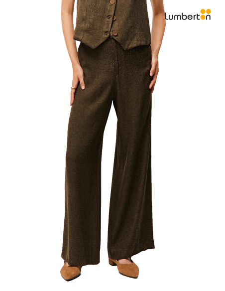 Pantalón Ancho Goma Detrás Verde OscuroPA905 Systemaction