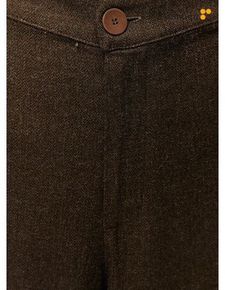 Pantalón Ancho Goma Detrás Verde OscuroPA905 Systemaction