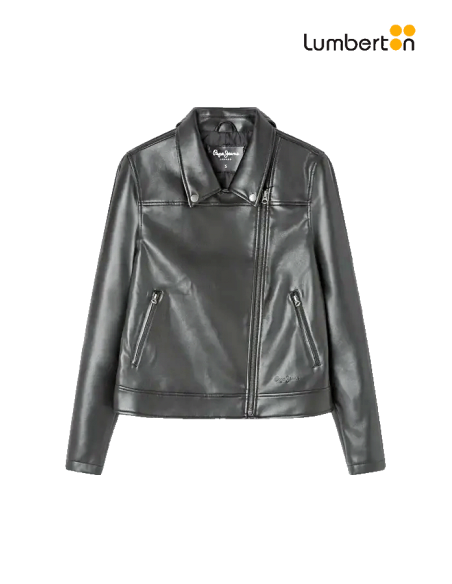 Cazadora Entallada Con Cremallera Negra WBIKBL Pepe Jeans