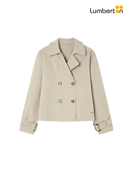 Gabardina Corta Color Crudo WSHOBE Pepe Jeans