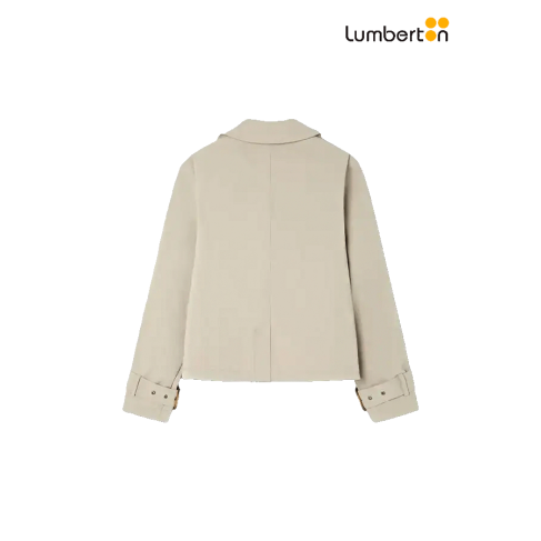 Gabardina Corta Color Crudo... 2