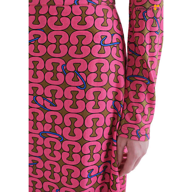 Falda Midi Rosa Estampada41006...