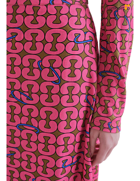Falda Midi Rosa Estampada41006 Compañía Fantástica