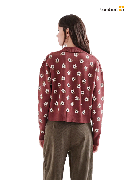 Chaqueta Granate Estampada10203 Compañía Fantástica