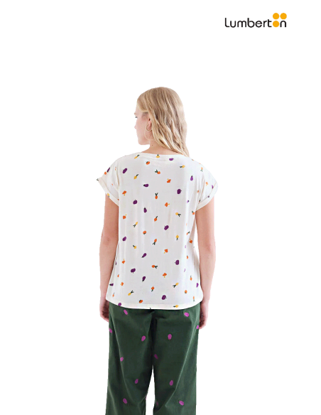 Camiseta M/C Blanca Estampada42004 Compañía Fantástica