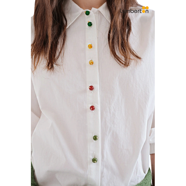 Camisa Blanca M/C Larga Con...