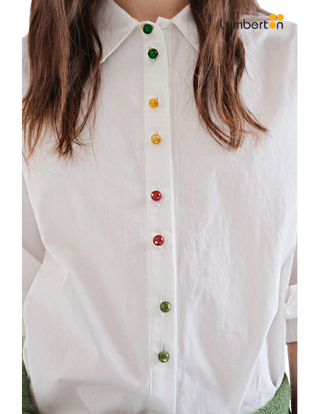 Camisa Blanca M/C Larga Con Botones11071 Compañía Fantástica